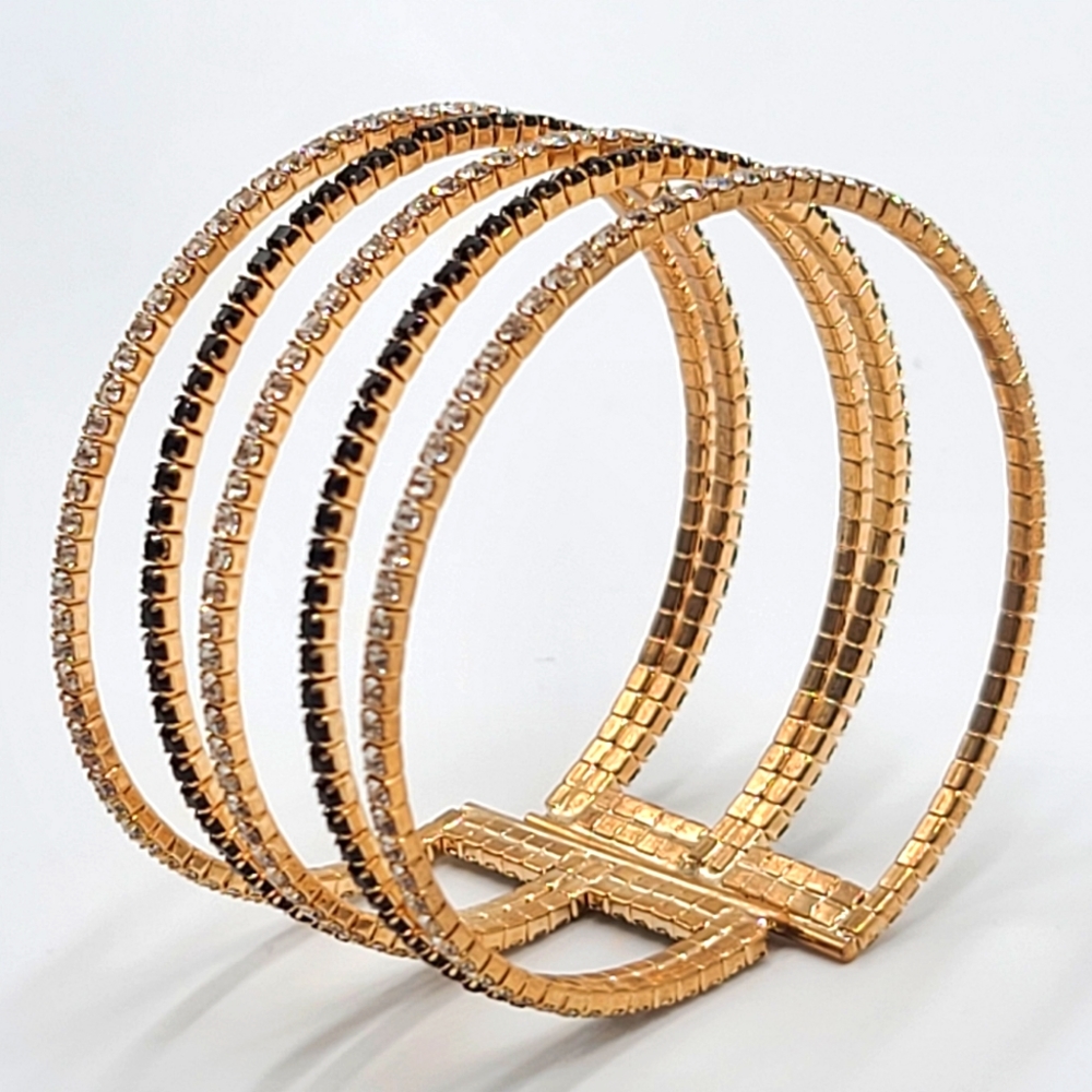 Chic Hollow Studded Cuff Bracelet